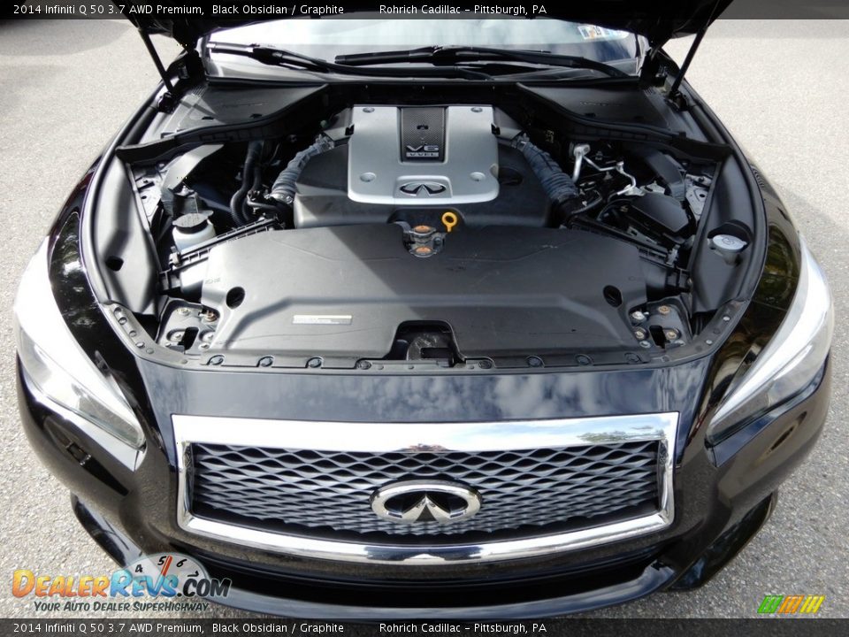 2014 Infiniti Q 50 3.7 AWD Premium Black Obsidian / Graphite Photo #10