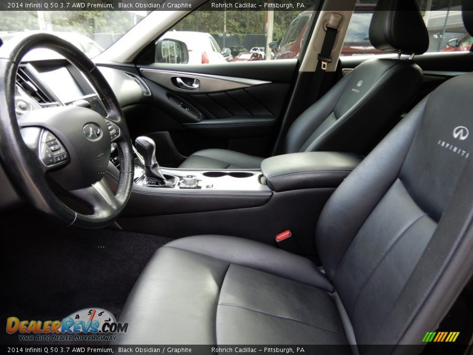 2014 Infiniti Q 50 3.7 AWD Premium Black Obsidian / Graphite Photo #11