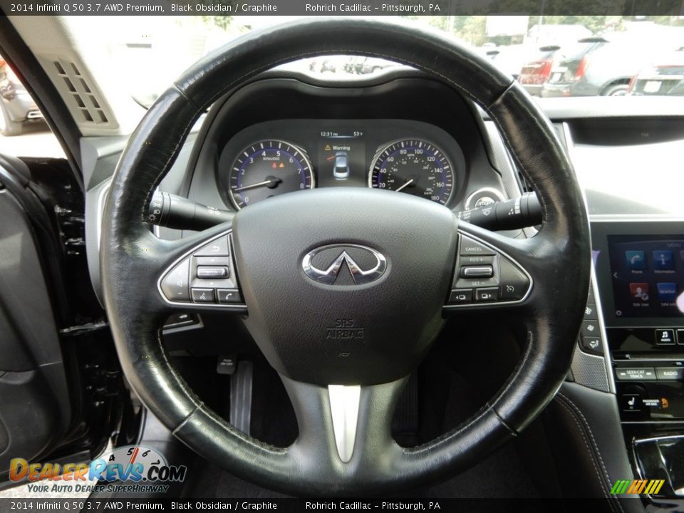 2014 Infiniti Q 50 3.7 AWD Premium Black Obsidian / Graphite Photo #19