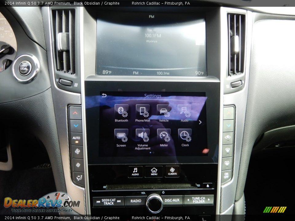 2014 Infiniti Q 50 3.7 AWD Premium Black Obsidian / Graphite Photo #24