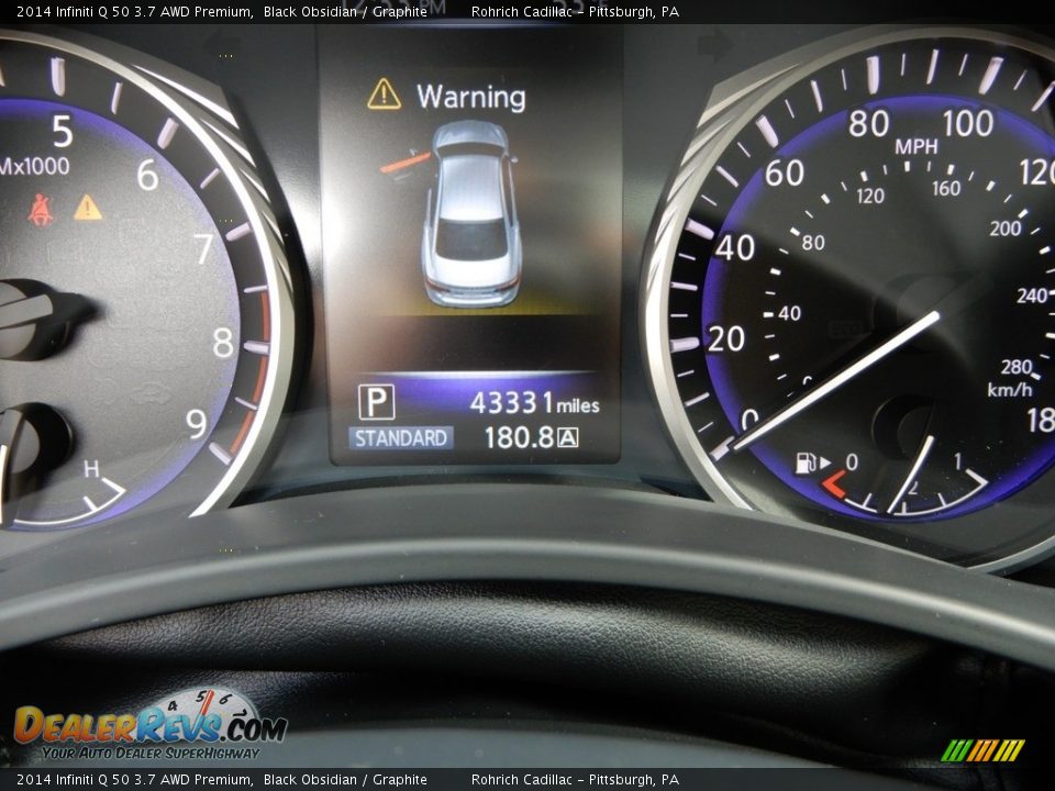 2014 Infiniti Q 50 3.7 AWD Premium Black Obsidian / Graphite Photo #25