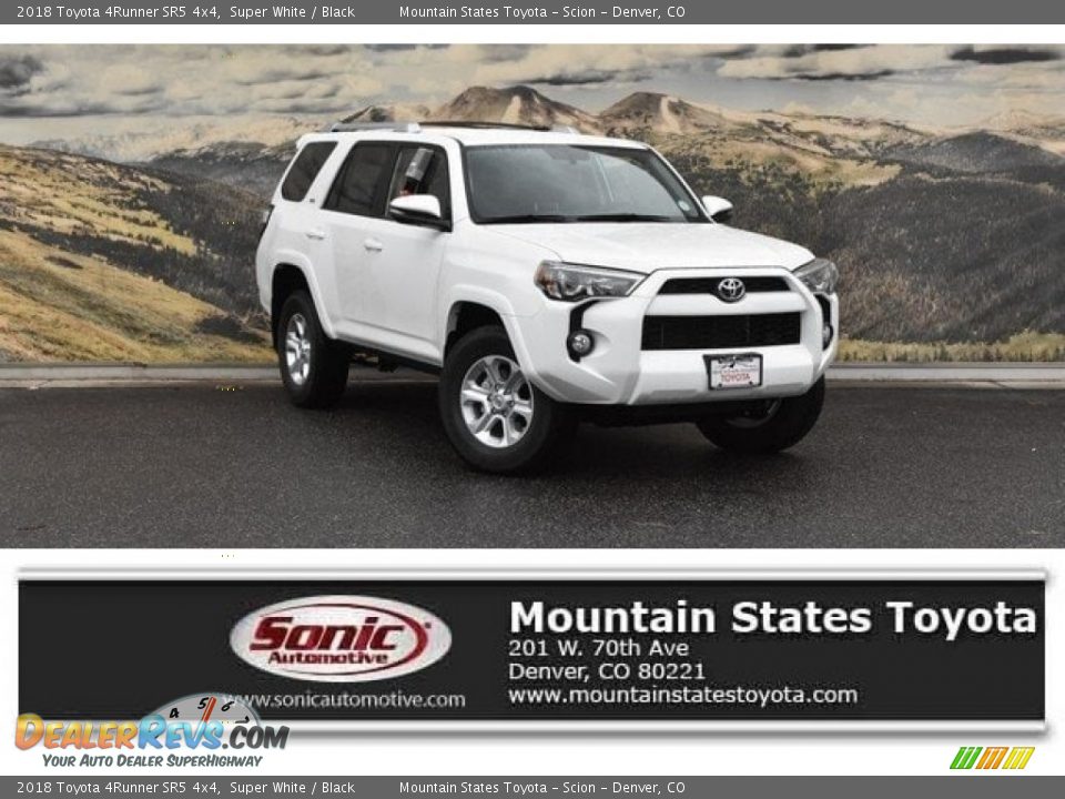 2018 Toyota 4Runner SR5 4x4 Super White / Black Photo #1