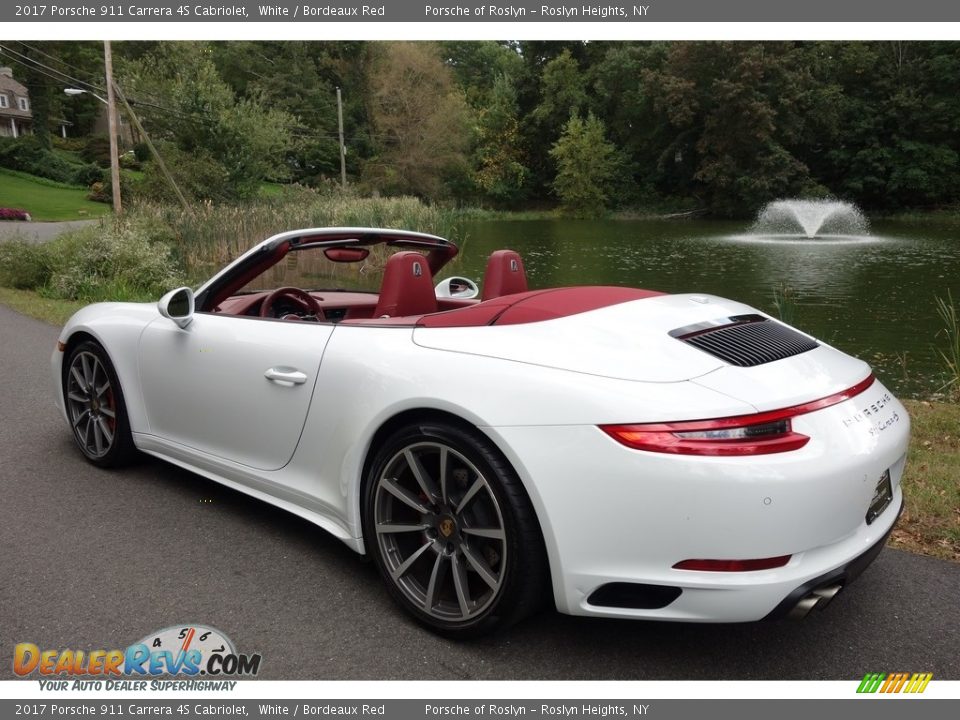 2017 Porsche 911 Carrera 4S Cabriolet White / Bordeaux Red Photo #4