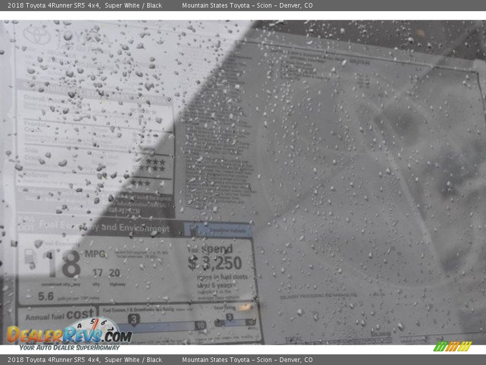 2018 Toyota 4Runner SR5 4x4 Super White / Black Photo #36