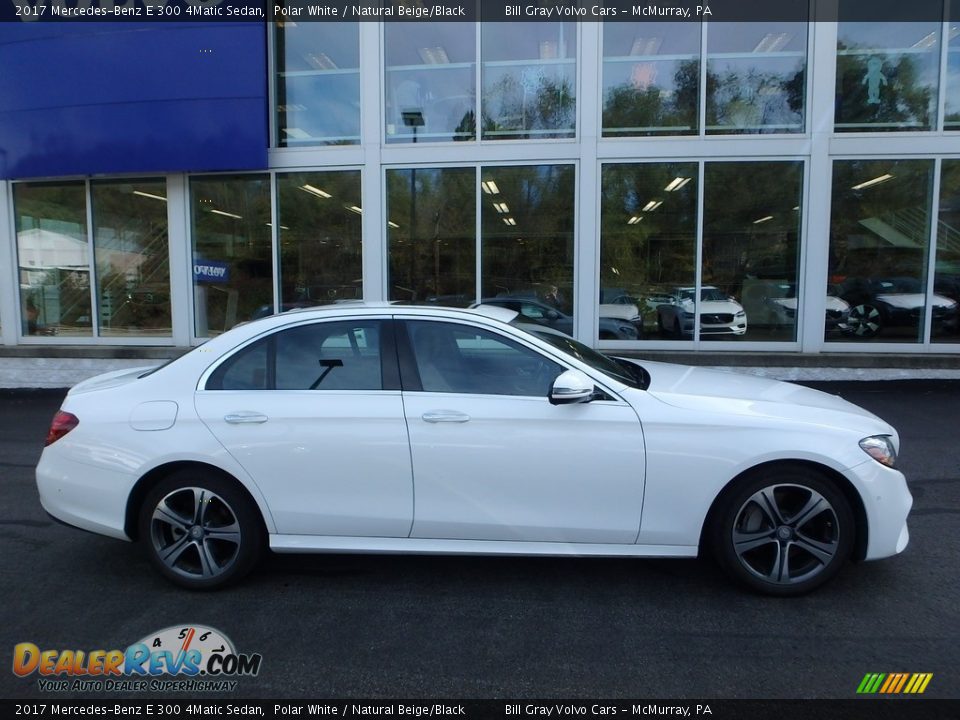 2017 Mercedes-Benz E 300 4Matic Sedan Polar White / Natural Beige/Black Photo #2