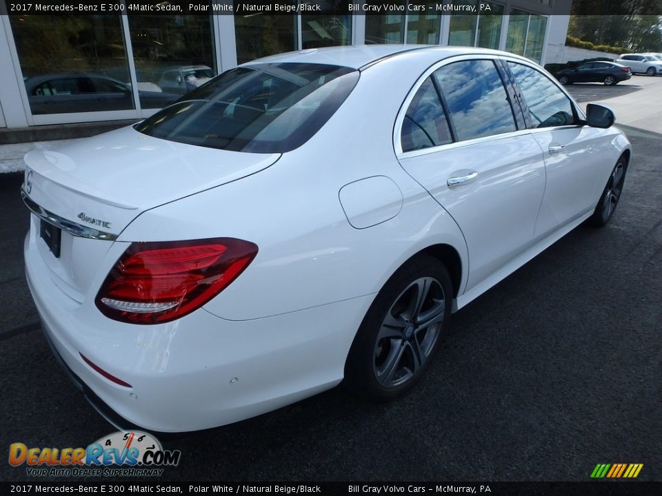 2017 Mercedes-Benz E 300 4Matic Sedan Polar White / Natural Beige/Black Photo #3