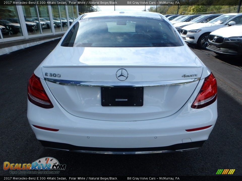 2017 Mercedes-Benz E 300 4Matic Sedan Polar White / Natural Beige/Black Photo #4