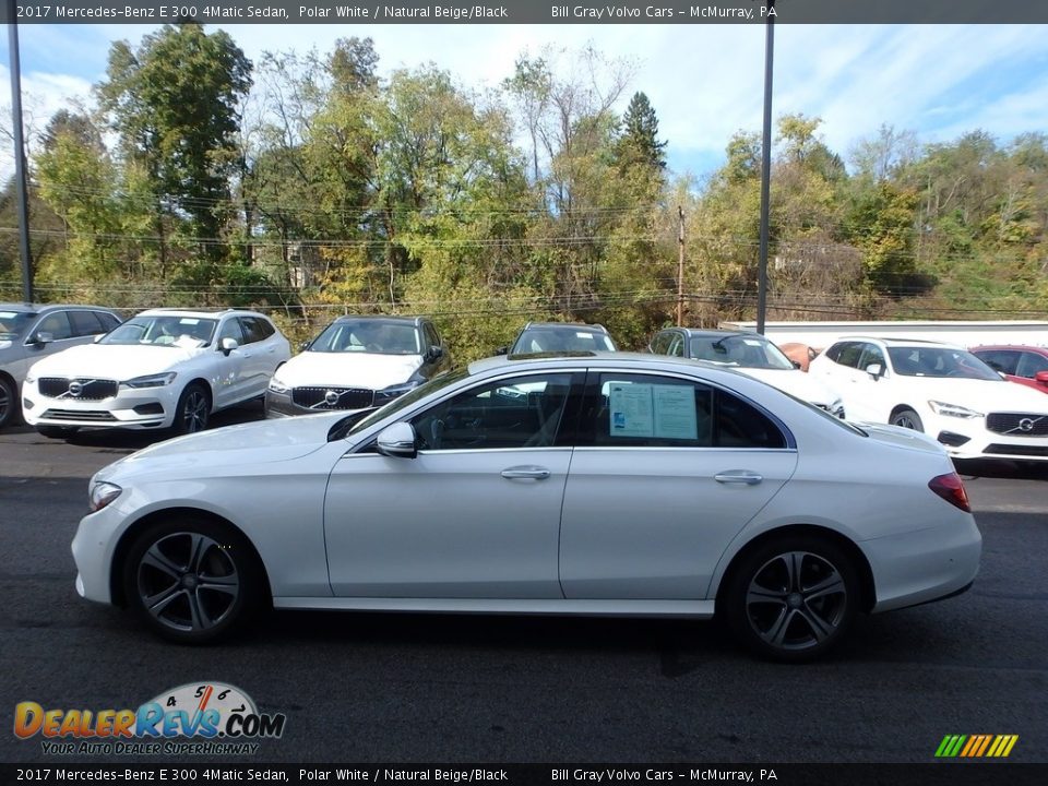2017 Mercedes-Benz E 300 4Matic Sedan Polar White / Natural Beige/Black Photo #6