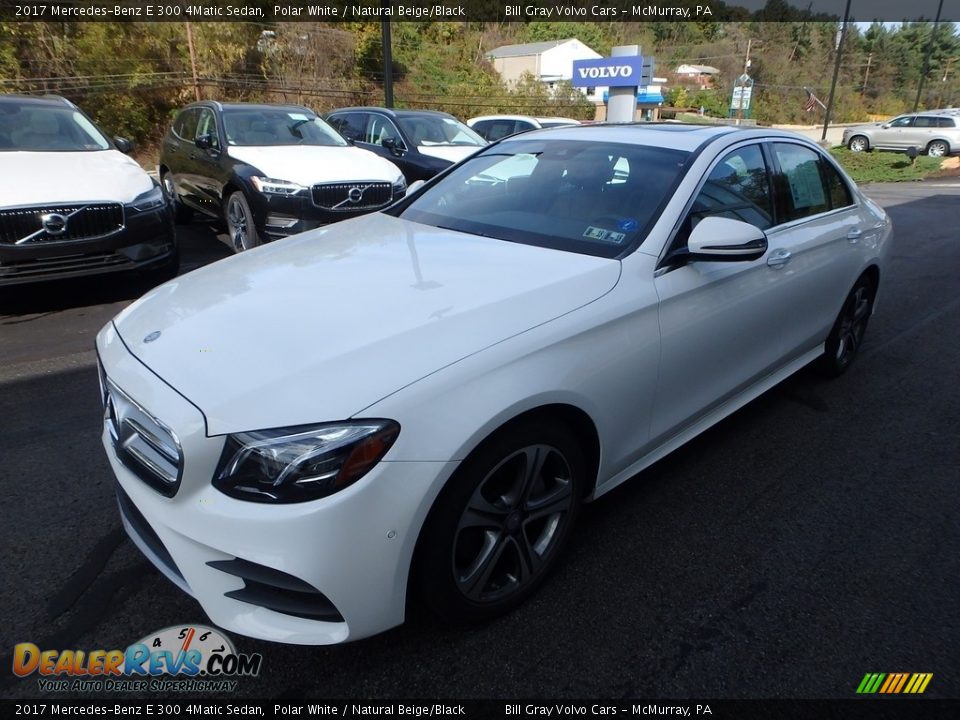 2017 Mercedes-Benz E 300 4Matic Sedan Polar White / Natural Beige/Black Photo #7