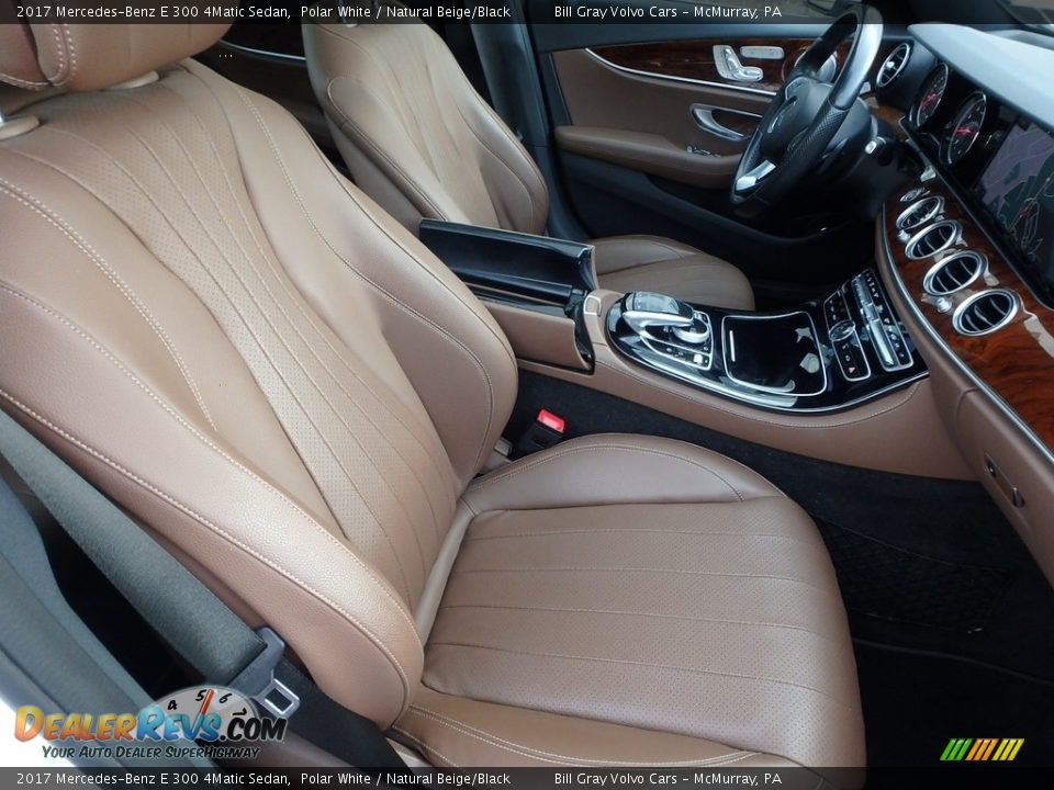 2017 Mercedes-Benz E 300 4Matic Sedan Polar White / Natural Beige/Black Photo #9