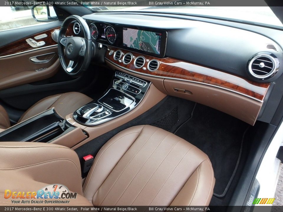 2017 Mercedes-Benz E 300 4Matic Sedan Polar White / Natural Beige/Black Photo #10