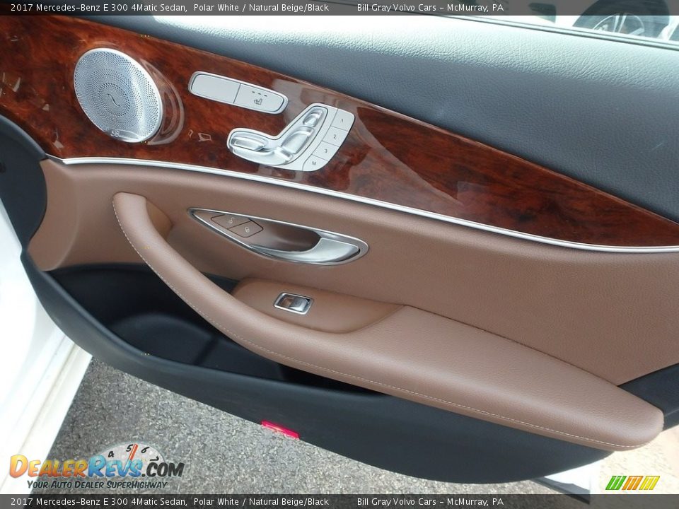 2017 Mercedes-Benz E 300 4Matic Sedan Polar White / Natural Beige/Black Photo #11