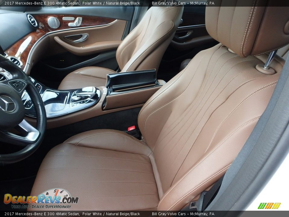 2017 Mercedes-Benz E 300 4Matic Sedan Polar White / Natural Beige/Black Photo #13