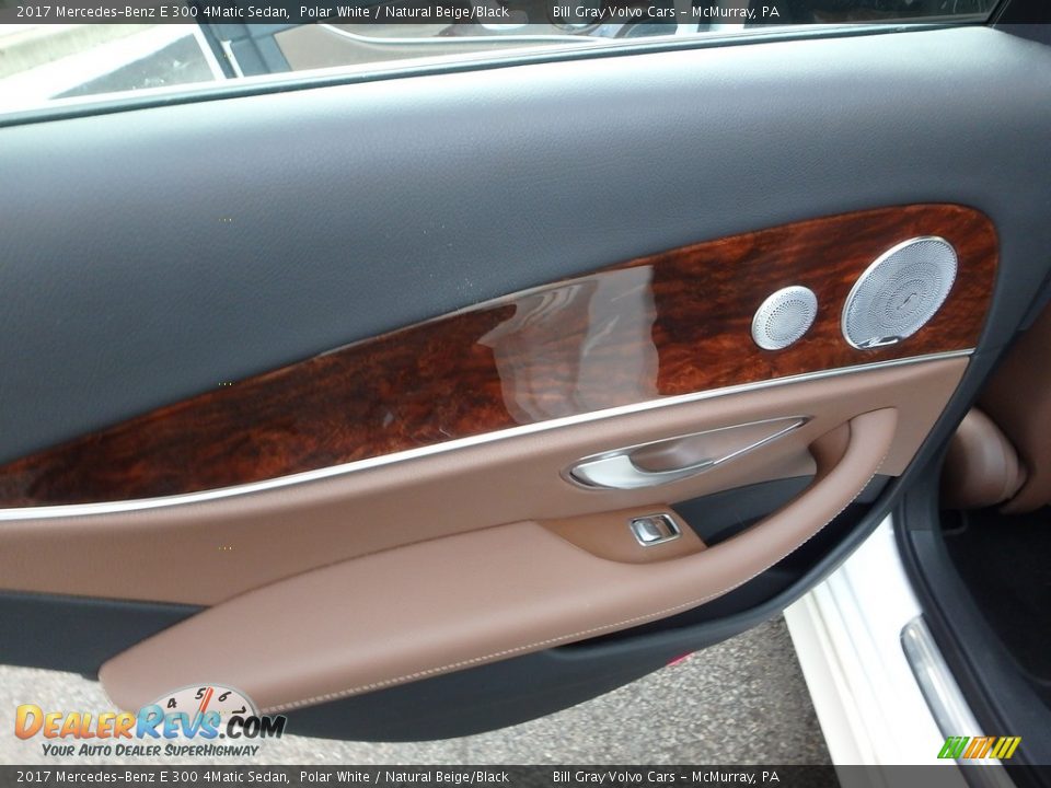 2017 Mercedes-Benz E 300 4Matic Sedan Polar White / Natural Beige/Black Photo #16