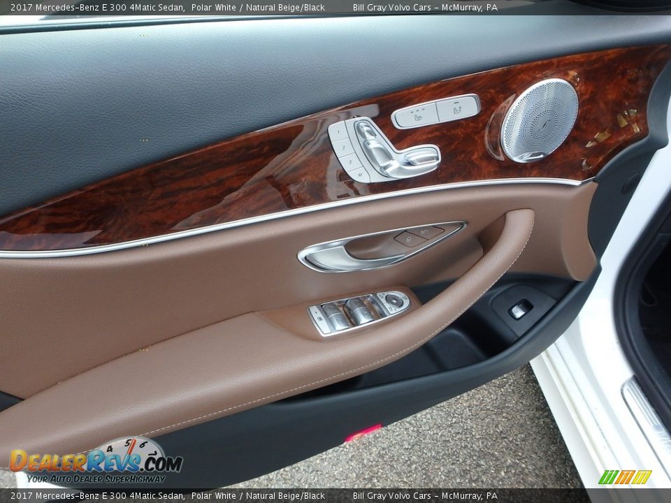 2017 Mercedes-Benz E 300 4Matic Sedan Polar White / Natural Beige/Black Photo #17