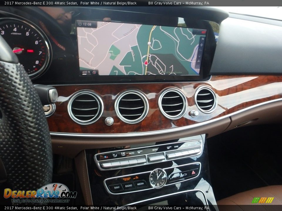 2017 Mercedes-Benz E 300 4Matic Sedan Polar White / Natural Beige/Black Photo #21