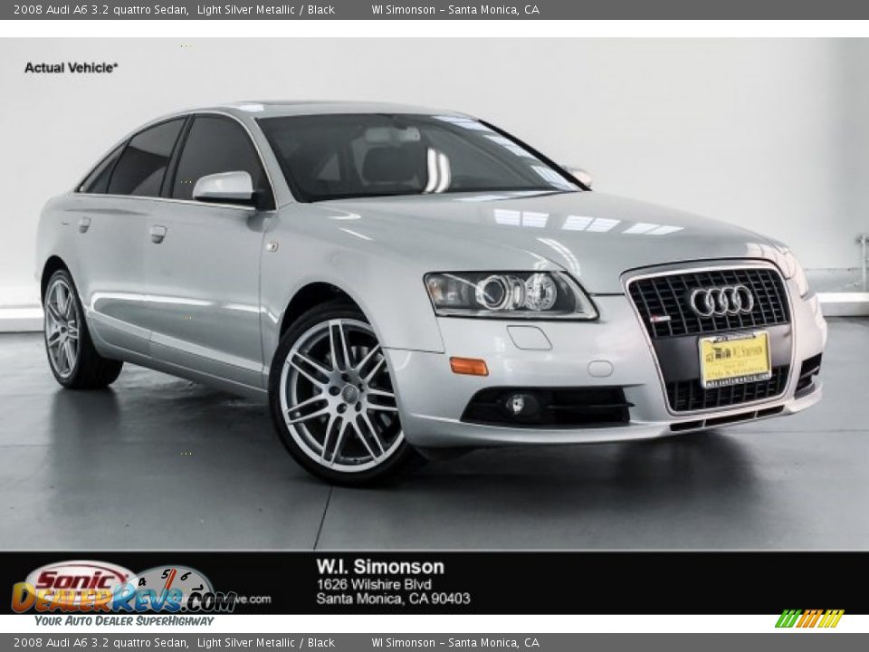 2008 Audi A6 3.2 quattro Sedan Light Silver Metallic / Black Photo #1