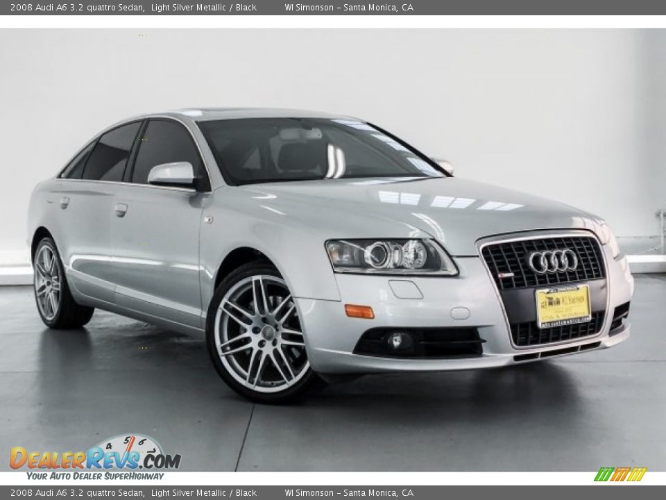 2008 Audi A6 3.2 quattro Sedan Light Silver Metallic / Black Photo #14