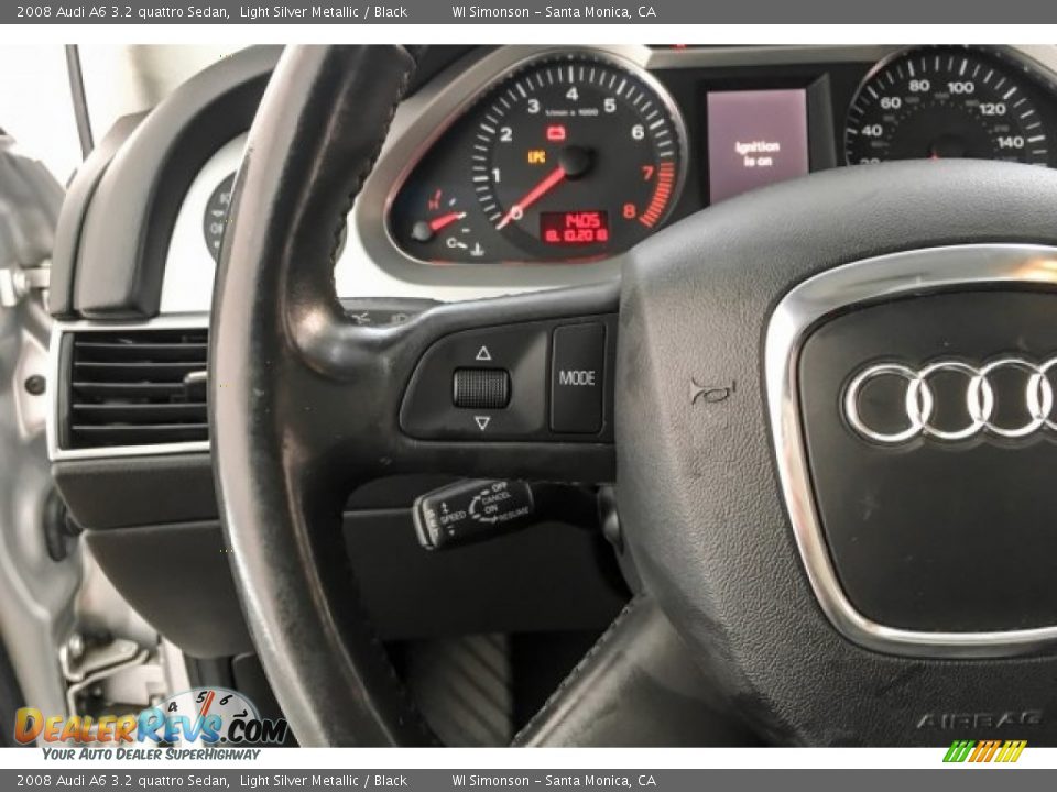 2008 Audi A6 3.2 quattro Sedan Light Silver Metallic / Black Photo #19