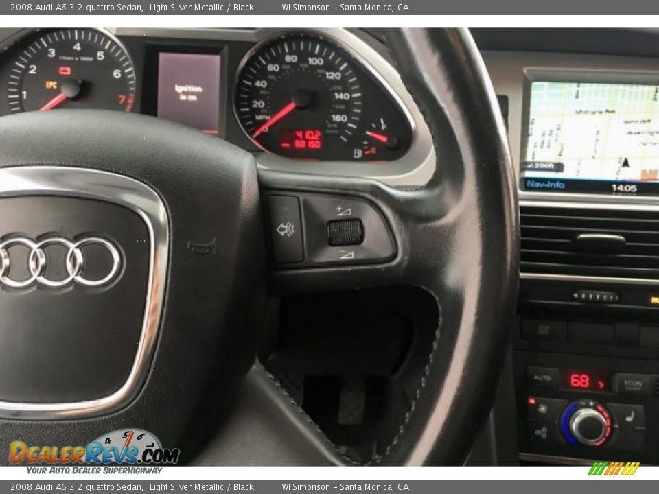2008 Audi A6 3.2 quattro Sedan Light Silver Metallic / Black Photo #20