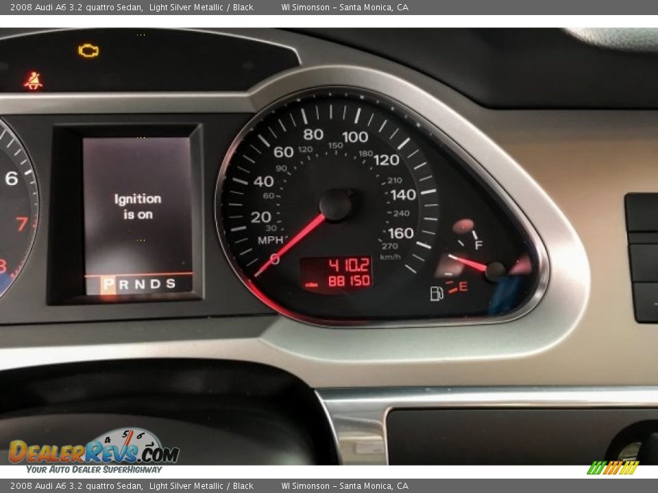2008 Audi A6 3.2 quattro Sedan Light Silver Metallic / Black Photo #21