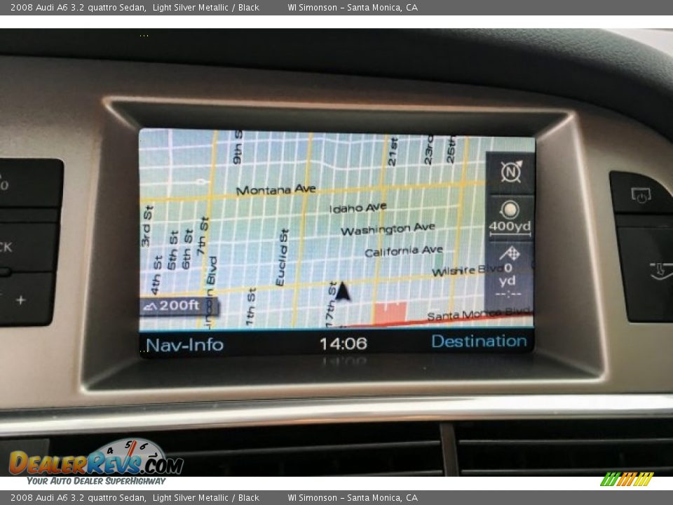 2008 Audi A6 3.2 quattro Sedan Light Silver Metallic / Black Photo #22