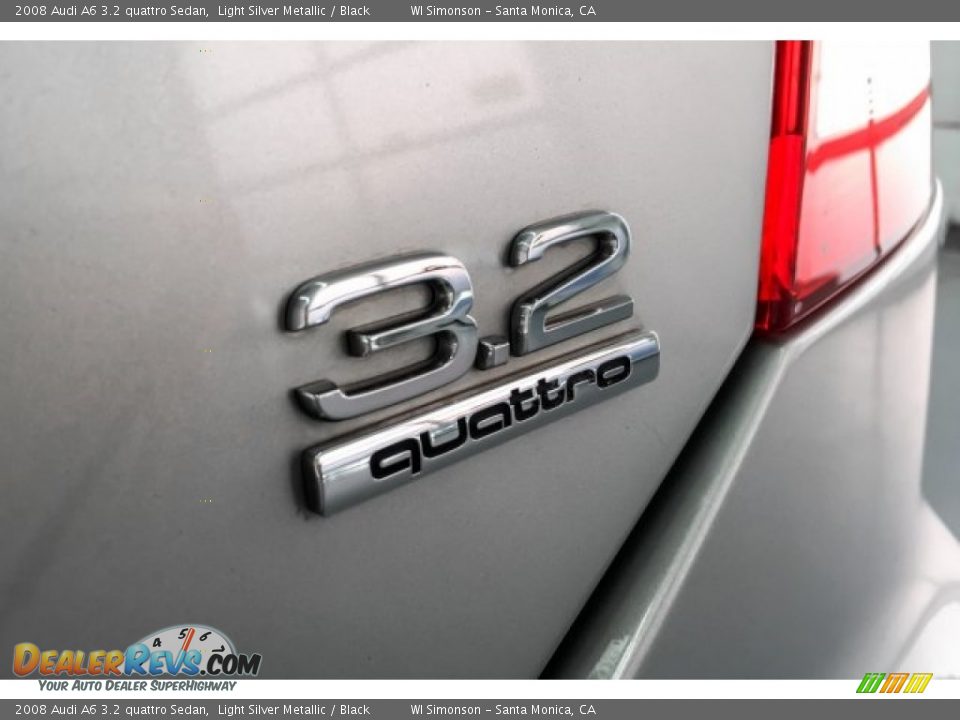 2008 Audi A6 3.2 quattro Sedan Light Silver Metallic / Black Photo #28