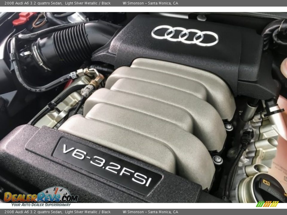 2008 Audi A6 3.2 quattro Sedan Light Silver Metallic / Black Photo #32