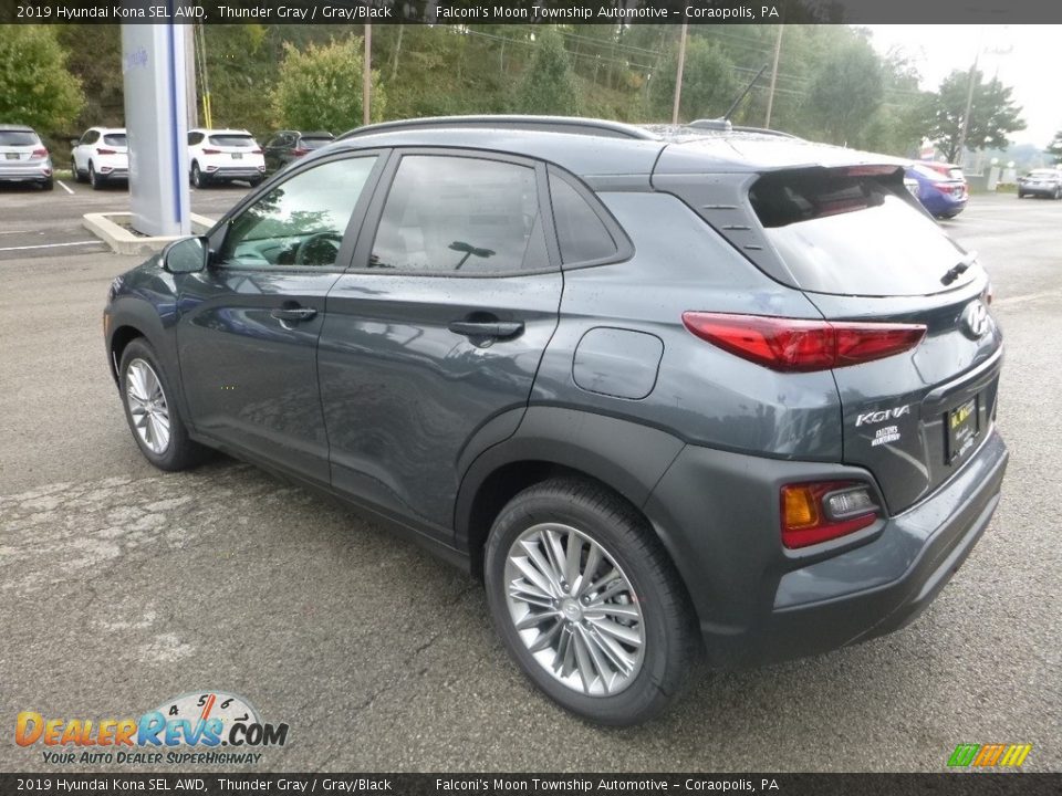 2019 Hyundai Kona SEL AWD Thunder Gray / Gray/Black Photo #6