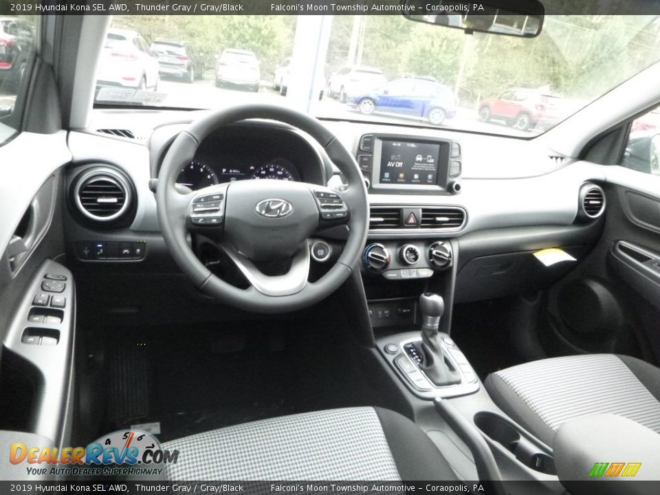 Gray/Black Interior - 2019 Hyundai Kona SEL AWD Photo #9