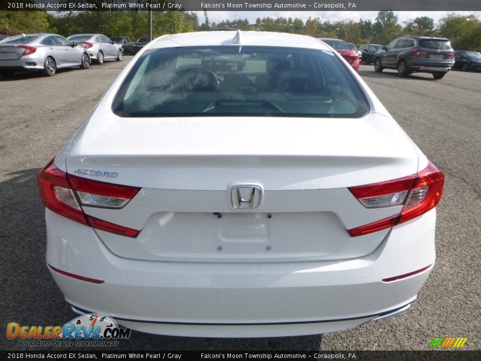 2018 Honda Accord EX Sedan Platinum White Pearl / Gray Photo #3