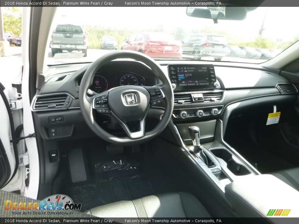 2018 Honda Accord EX Sedan Platinum White Pearl / Gray Photo #10