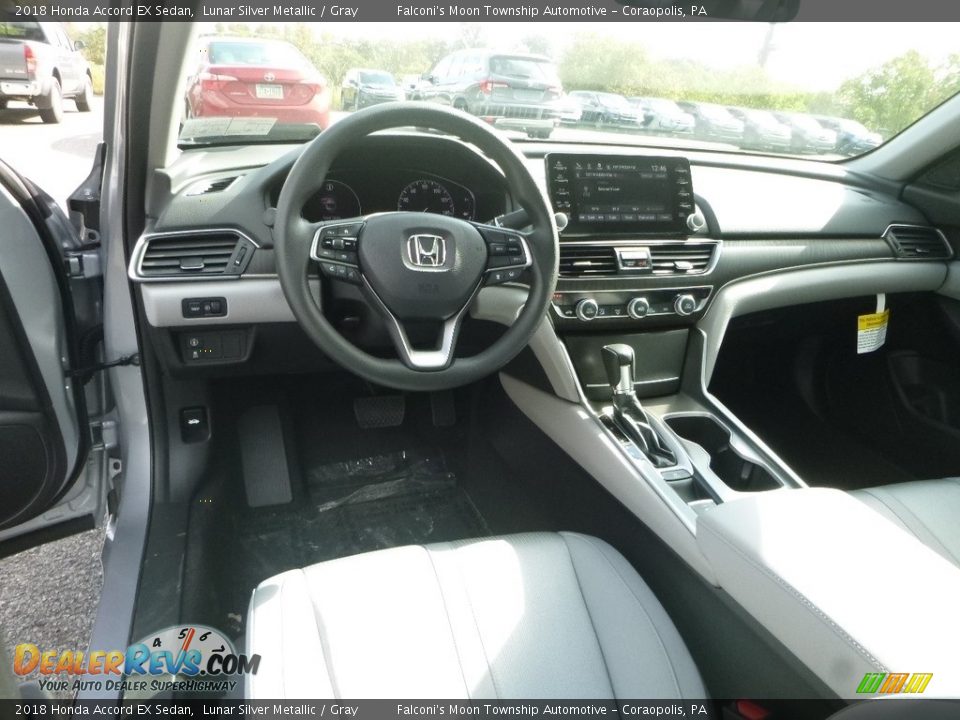 2018 Honda Accord EX Sedan Lunar Silver Metallic / Gray Photo #9