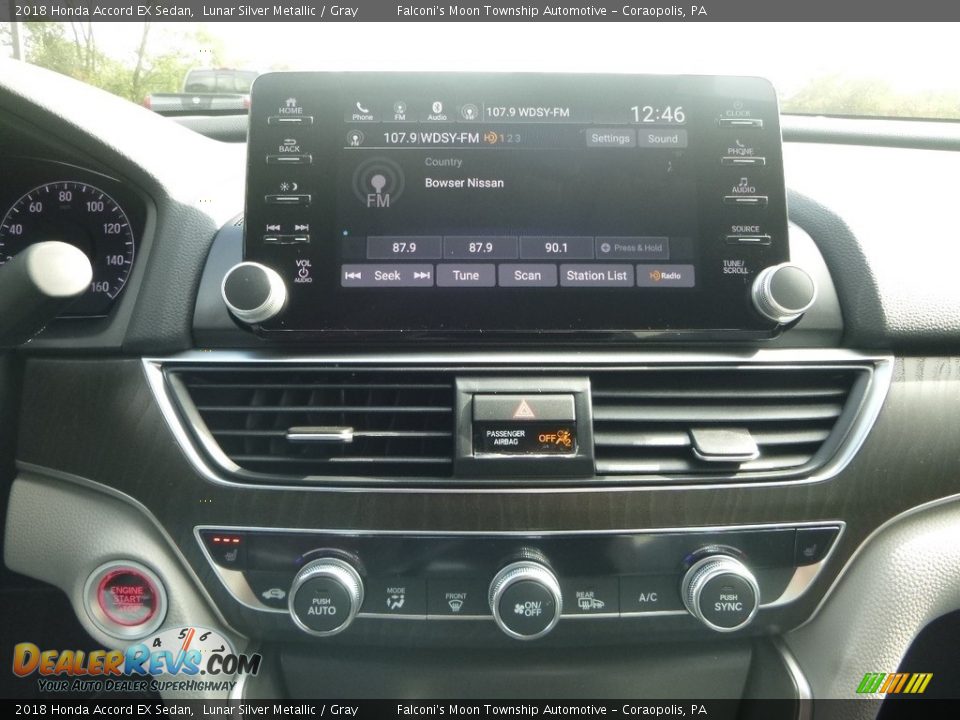 2018 Honda Accord EX Sedan Lunar Silver Metallic / Gray Photo #13