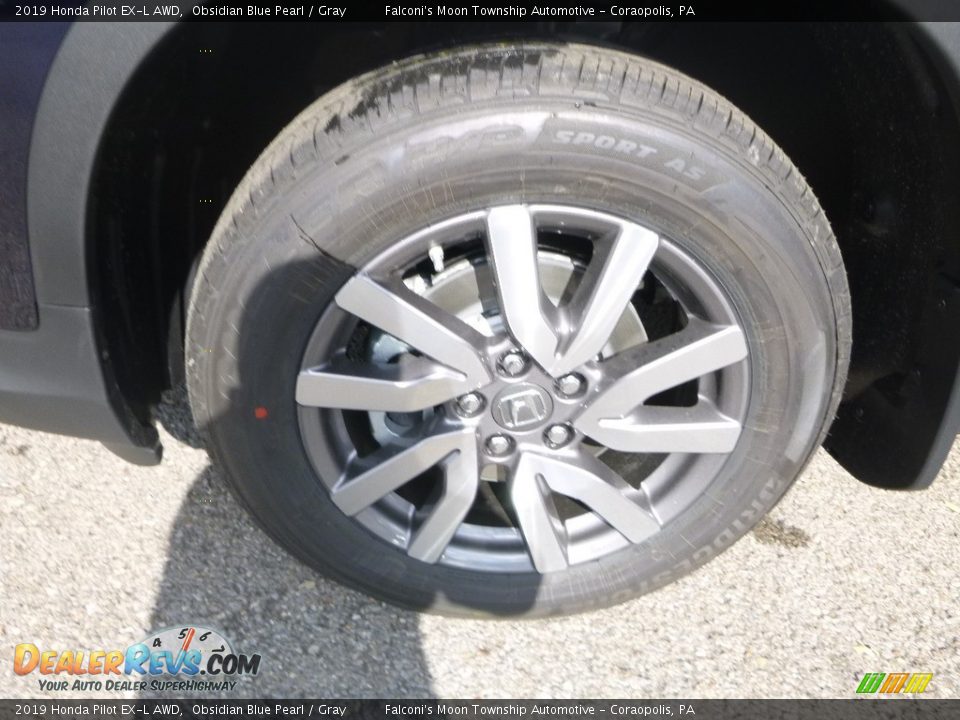 2019 Honda Pilot EX-L AWD Obsidian Blue Pearl / Gray Photo #7