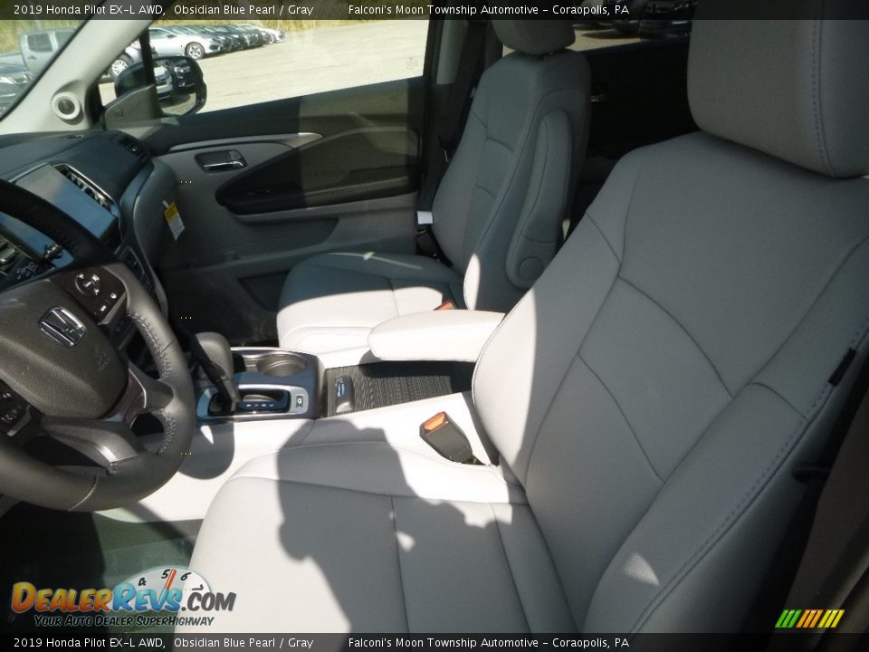 2019 Honda Pilot EX-L AWD Obsidian Blue Pearl / Gray Photo #8