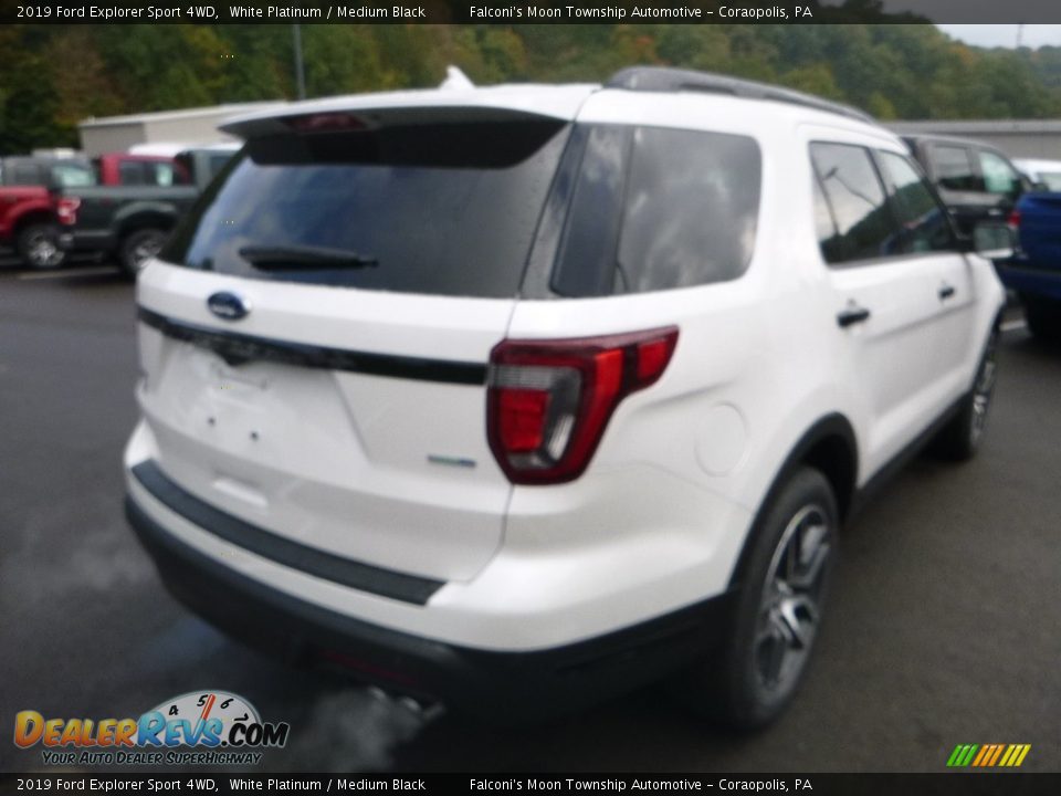 2019 Ford Explorer Sport 4WD White Platinum / Medium Black Photo #2