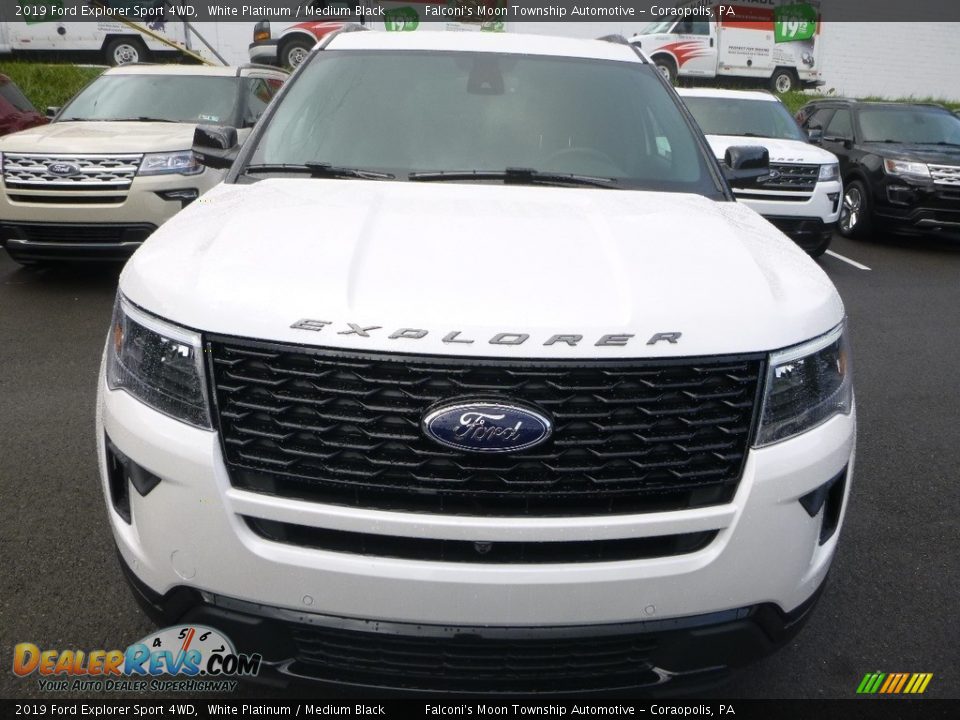 2019 Ford Explorer Sport 4WD White Platinum / Medium Black Photo #4