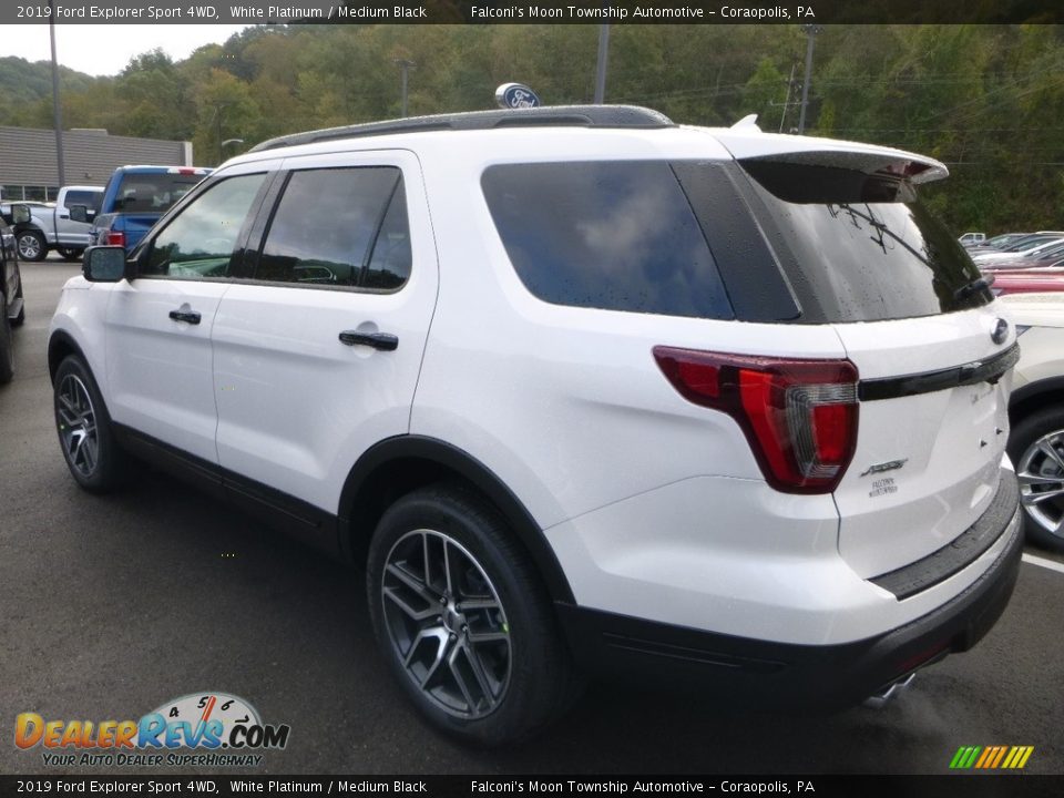 2019 Ford Explorer Sport 4WD White Platinum / Medium Black Photo #6