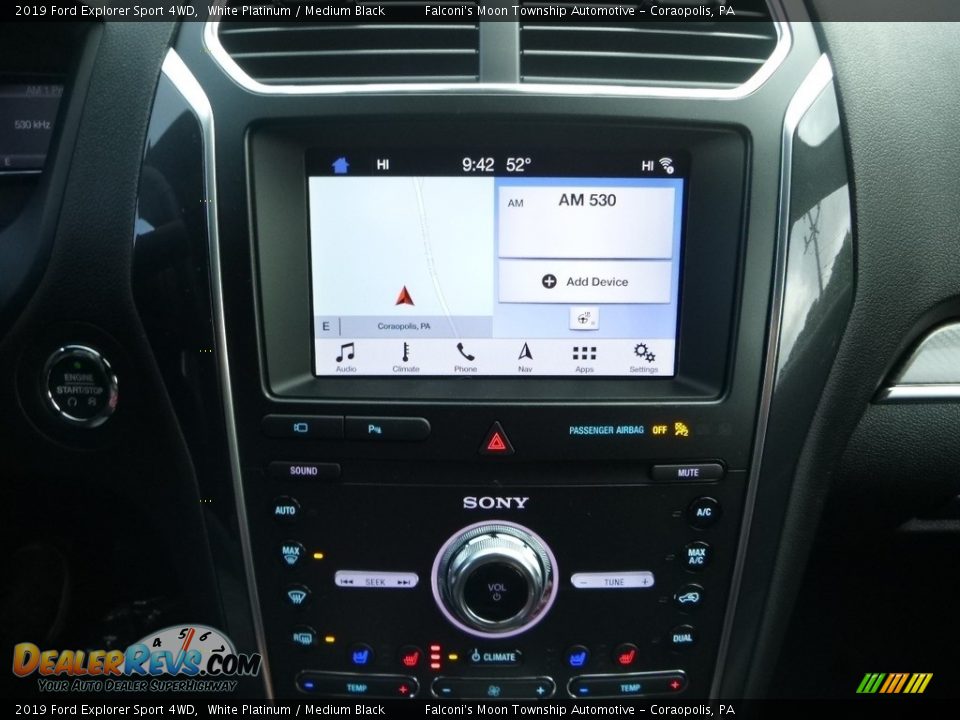 Controls of 2019 Ford Explorer Sport 4WD Photo #14