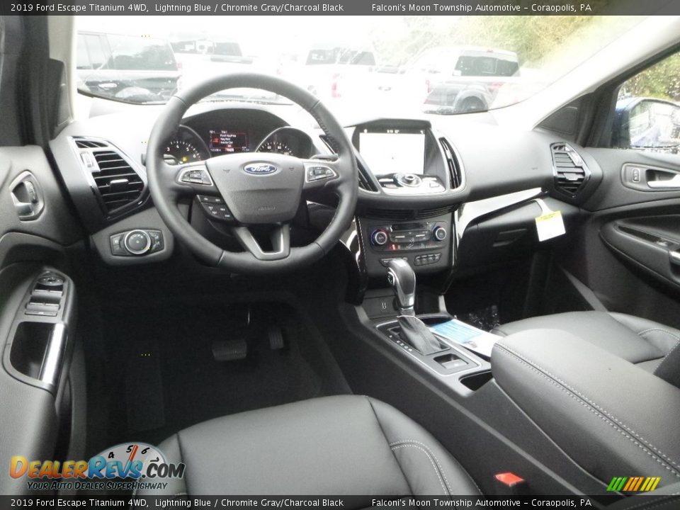 Chromite Gray/Charcoal Black Interior - 2019 Ford Escape Titanium 4WD Photo #9