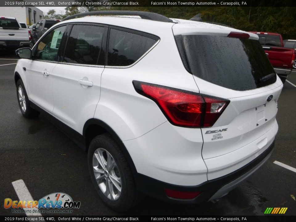 2019 Ford Escape SEL 4WD Oxford White / Chromite Gray/Charcoal Black Photo #6