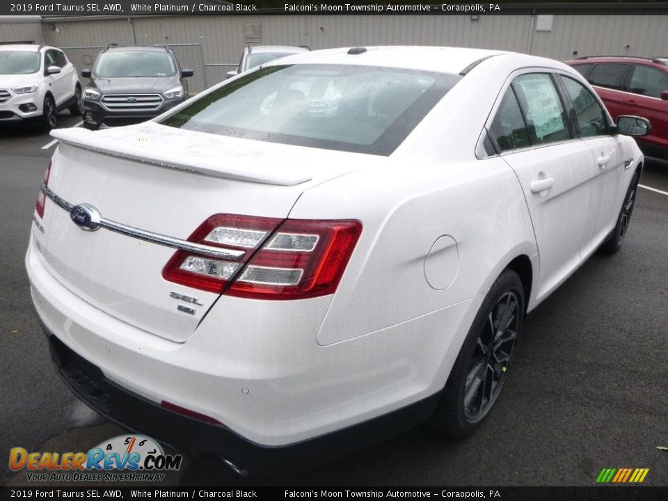 2019 Ford Taurus SEL AWD White Platinum / Charcoal Black Photo #2