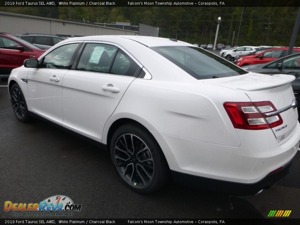 White Platinum 2019 Ford Taurus SEL AWD Photo #6