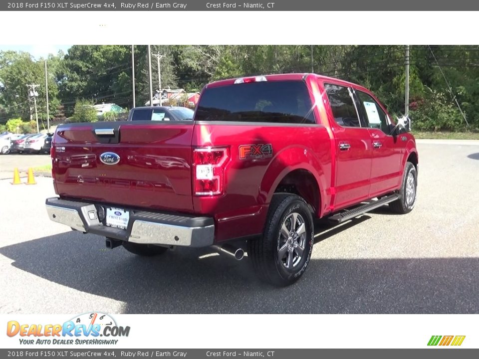 2018 Ford F150 XLT SuperCrew 4x4 Ruby Red / Earth Gray Photo #7