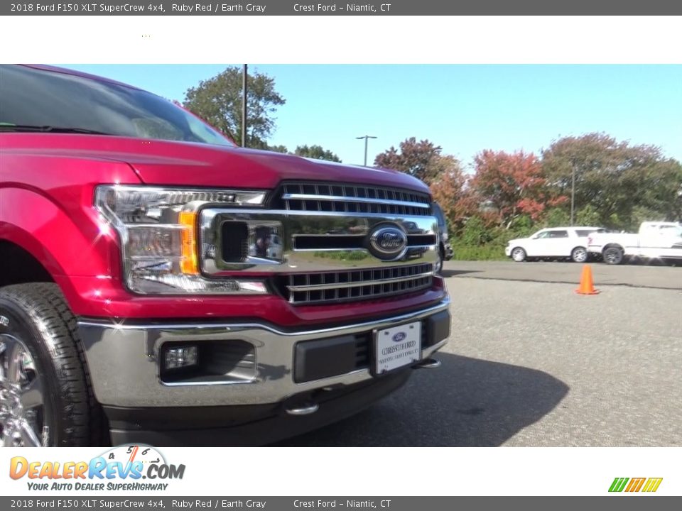2018 Ford F150 XLT SuperCrew 4x4 Ruby Red / Earth Gray Photo #27