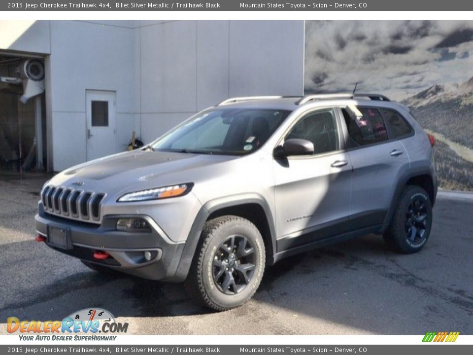2015 Jeep Cherokee Trailhawk 4x4 Billet Silver Metallic / Trailhawk Black Photo #2