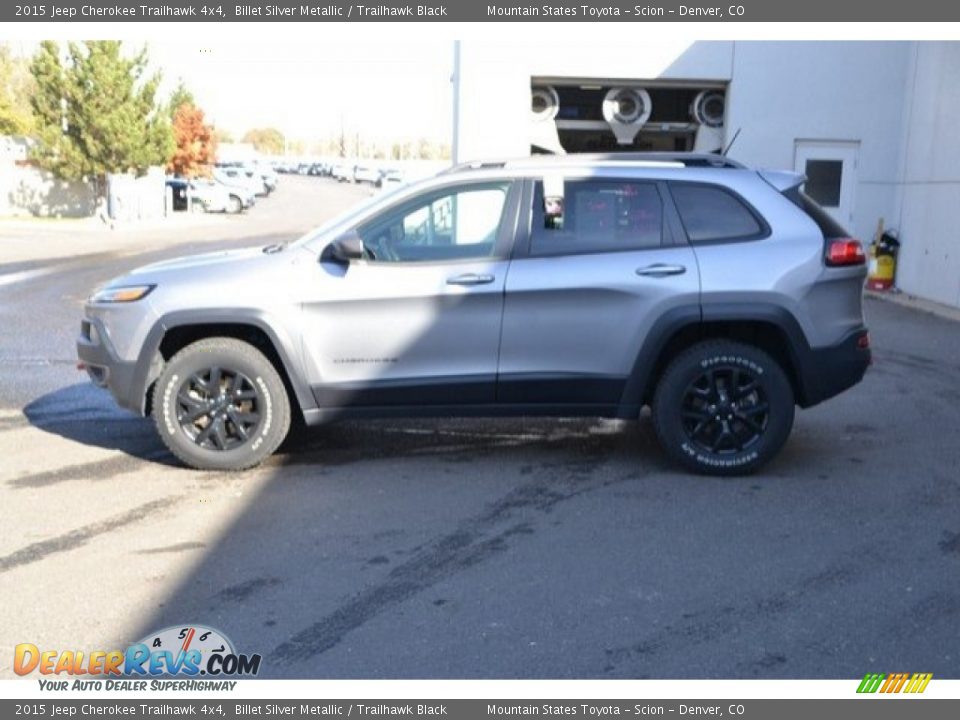 2015 Jeep Cherokee Trailhawk 4x4 Billet Silver Metallic / Trailhawk Black Photo #3