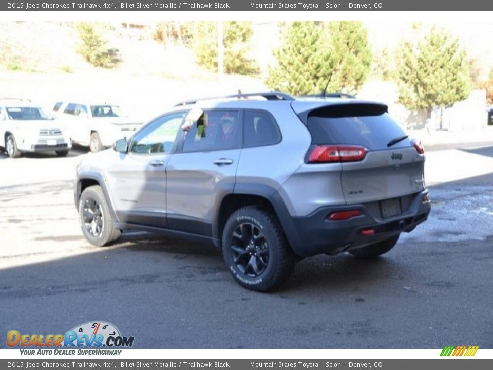 2015 Jeep Cherokee Trailhawk 4x4 Billet Silver Metallic / Trailhawk Black Photo #4