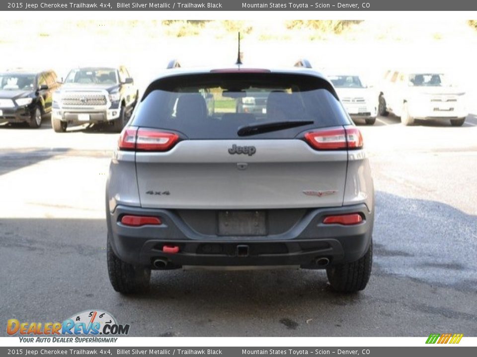 2015 Jeep Cherokee Trailhawk 4x4 Billet Silver Metallic / Trailhawk Black Photo #5